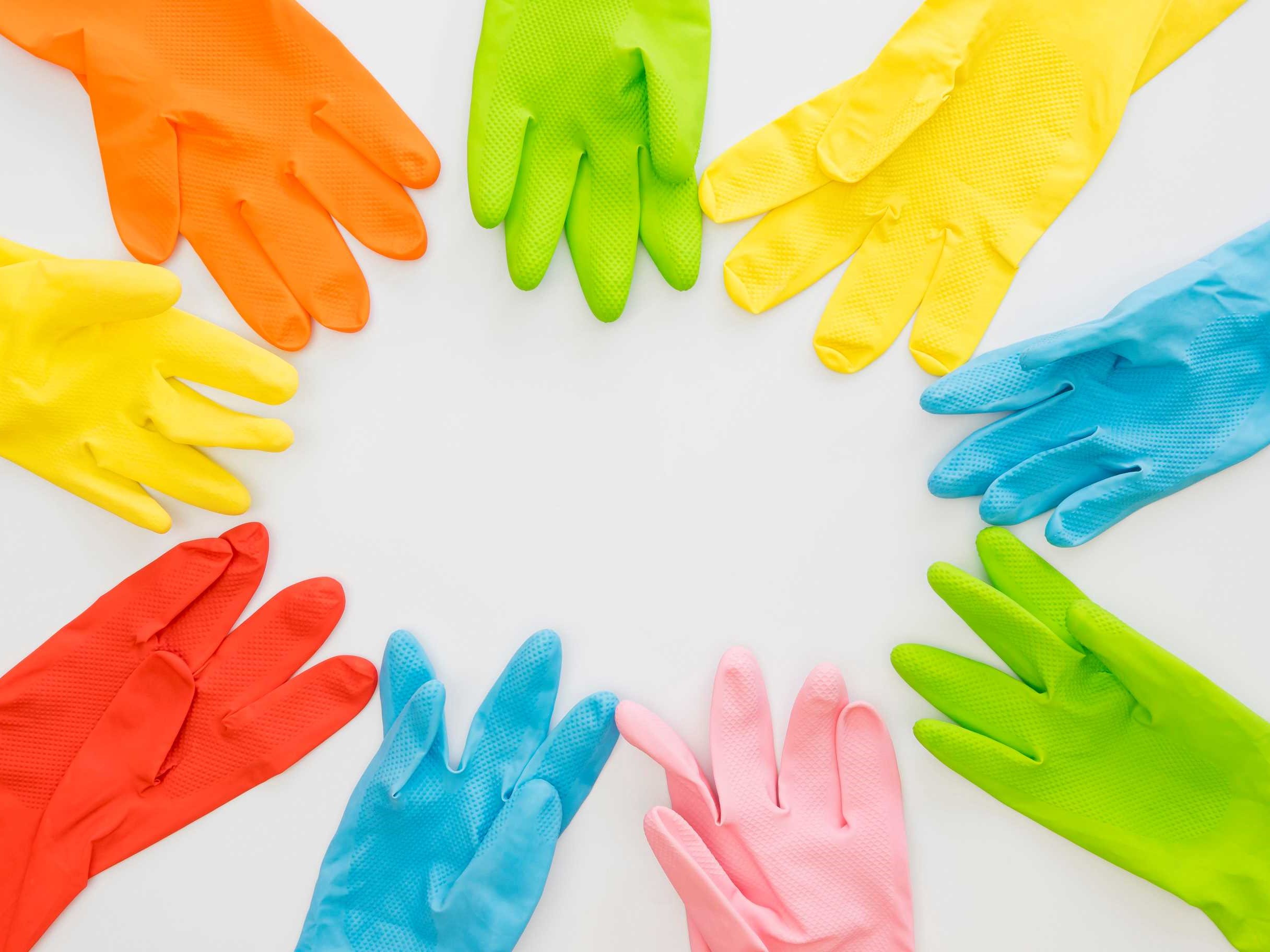 rubber gloves